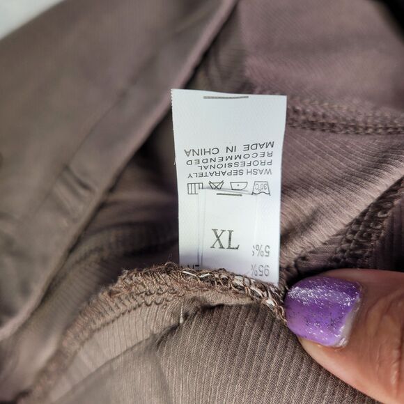 Women's Brown Wide Leg Pants Size X-Large Loose Baggie Casual Trousers - Picture 12 of 13